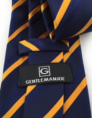 Navy Blue & Orange Gentleman Joe Tie