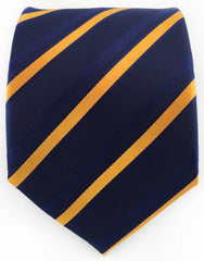 Navy and orange stripe tie