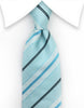 Aqua and Turquoise Striped Necktie