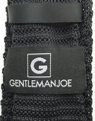 Gentleman Joe - black knitted tie - back view