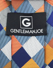 Gentleman Joe Blue Orange Silver Tie