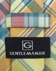 GentlemanJoe Long Yellow Plaid Tie