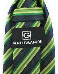 GentlemanJoe Striped Green Necktie