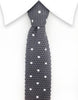 Gray Silver Knitted Tie