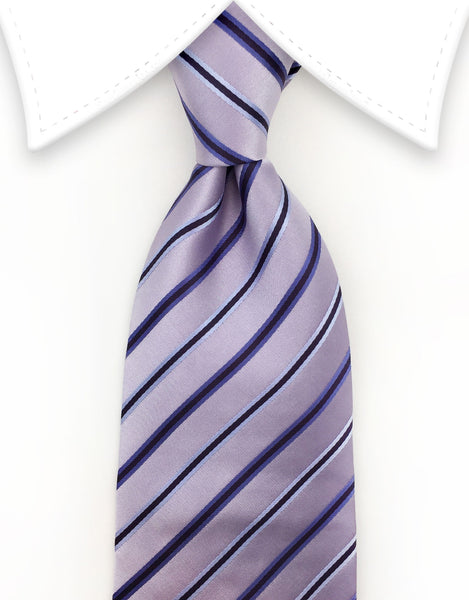 Lilac Lavender Striped Tie