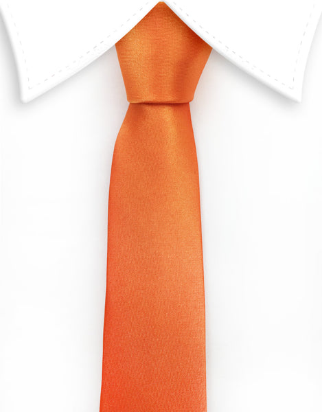 Orange Skinny Necktie
