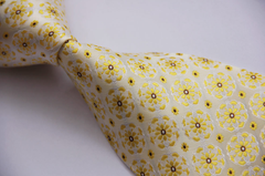 Yellow Flower Motif Tie
