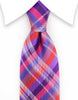 Purple, Pink, Red Plaid Tie