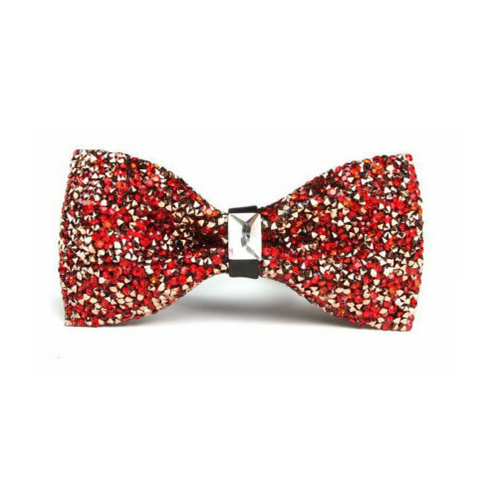 Red, Sparkley, Glitter, Luxurious, Party Bow Tie