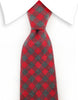 Red and Grey Cotton Necktie