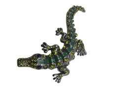 Green Alligator Lapel Pin