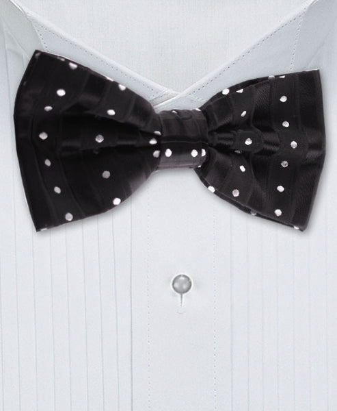 Black and White Polka Dot Bow Tie
