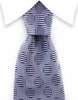 Black & Silver Dot Tie with Pinstripes