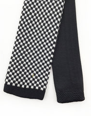 Tip of Black Houndstooth Knit Tie