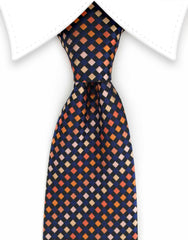 navy blue & orange tie