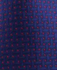 Blue Skinny Tie with Red Flecks