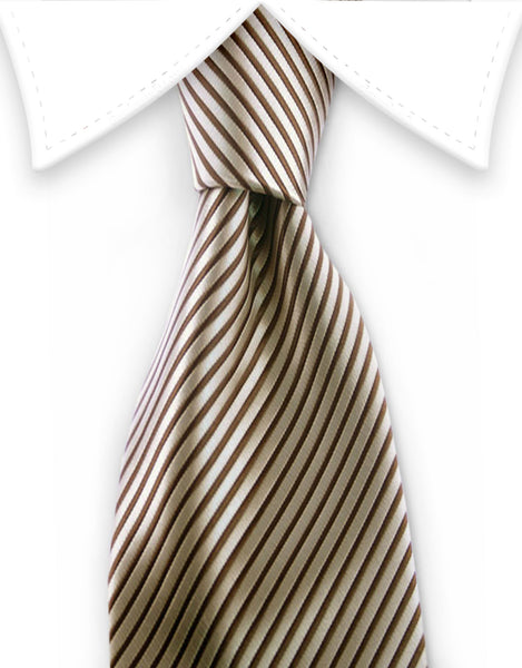 Boy's Brown Striped Tie