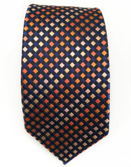 navy and orange tie