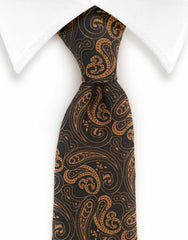 Golden Copper Paisley Tie