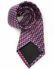 pink and blue silk tie