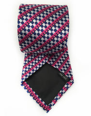 hot pink and blue necktie