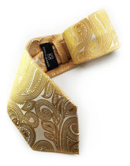 yellow gold paisley tie