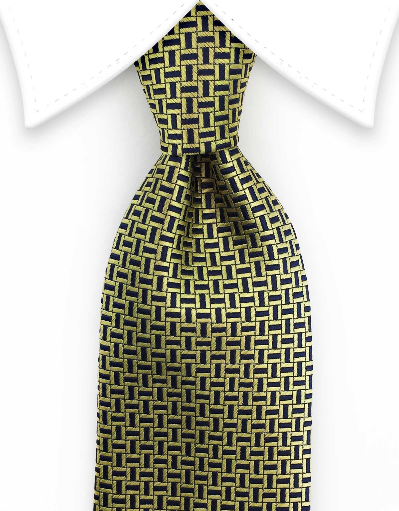 Gold and Navy Tie