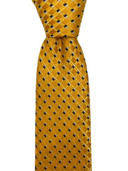 Golden Yellow and Blue Silk Tie