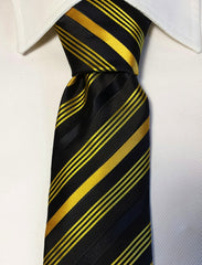 black and yellow gold tie