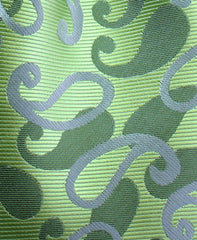 Green paisley tie swatch