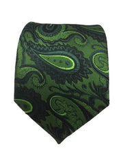 Luxurious Green Paisley 2XL Men's Tie