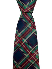 Shades of Green and Red Tartan Plaid Tie