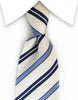 Navy, light blue and white repp stripe tie
