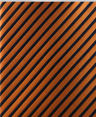 Orange & Black Striped Teen Tie