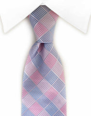 Pink and blue tie