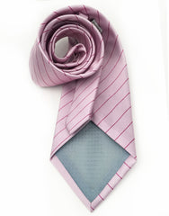 rose pink striped necktie