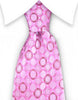 pink tie with circles