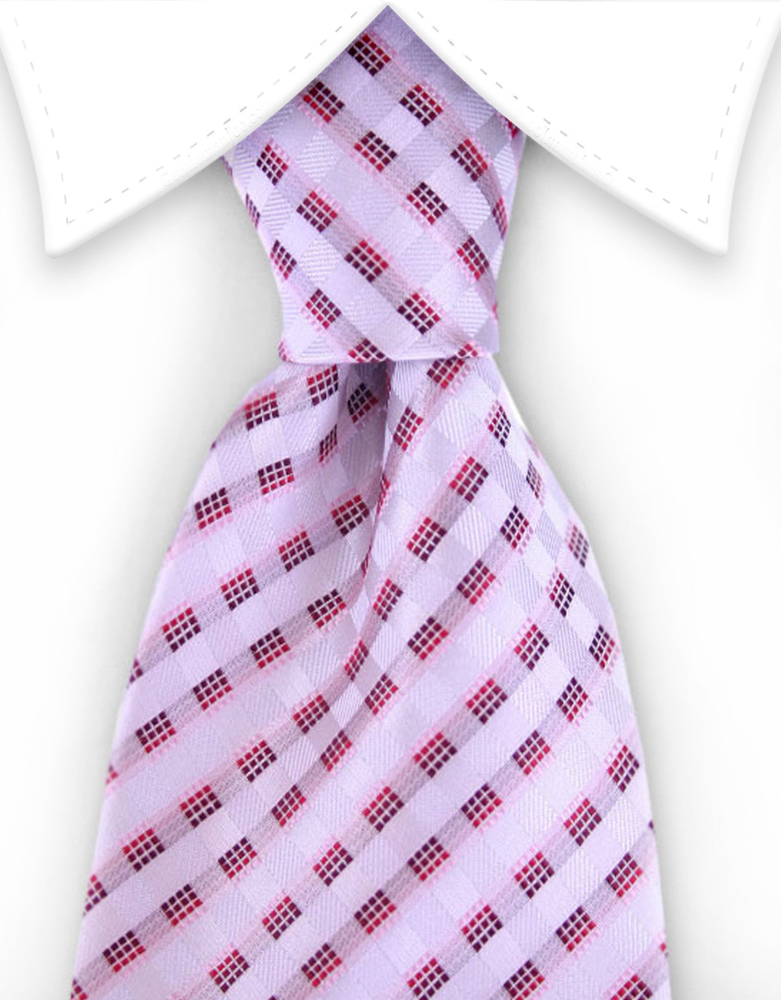white, pink, red ribbon tie