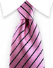 pink tie with black stripes