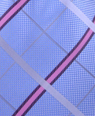 Baby Blue & Light Pink Plaid Tie