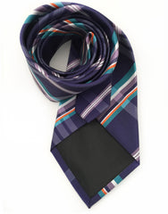 purple plaid necktie