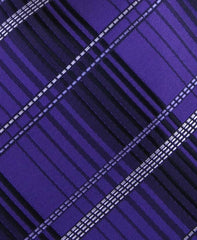 Purple & Black Plaid Tie