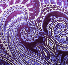 purple floral tie swatch