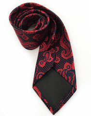 blue and red paisley tie