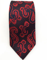 navy blue and raspberry red tie