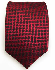 Deep red necktie