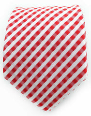 red & white seersucker necktie