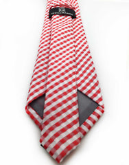 red white gingham tie - back view