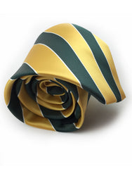 Gold and Green Striped Tie