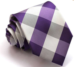 Purple White Tie